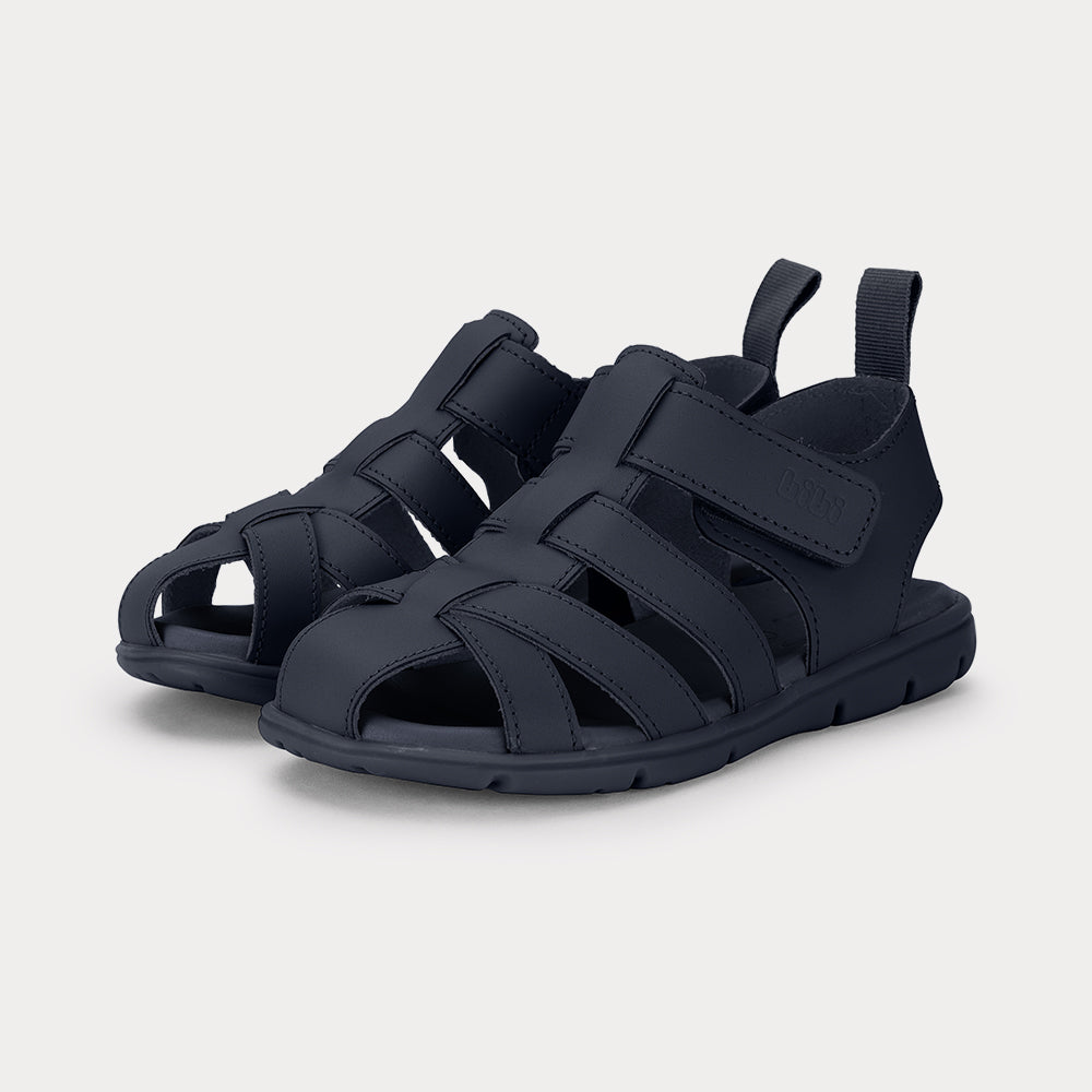 Basic Sandal 2.0 in Navy Leather