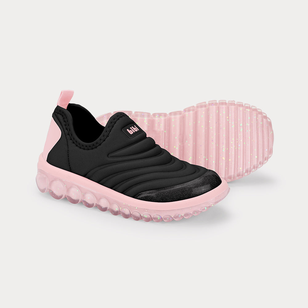 Roller 2.0 kids Sneaker in Black and Pink