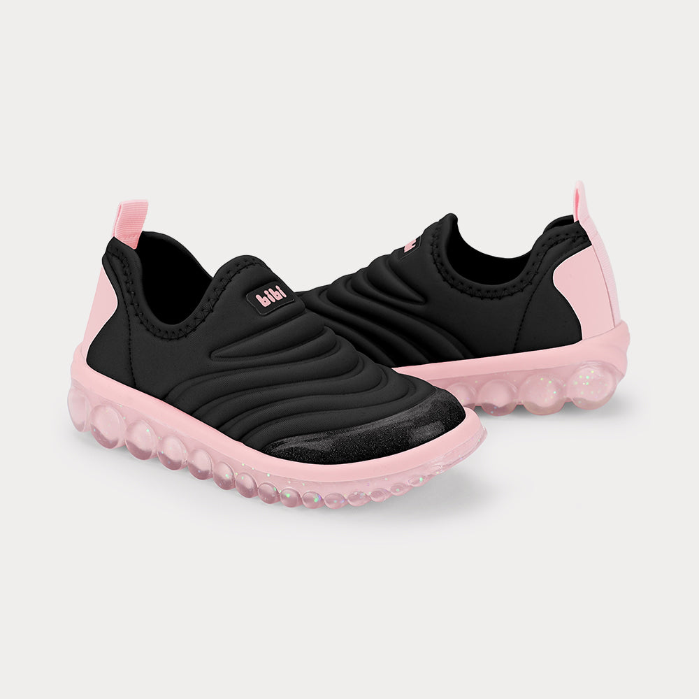 Roller 2.0 kids Sneaker in Black and Pink