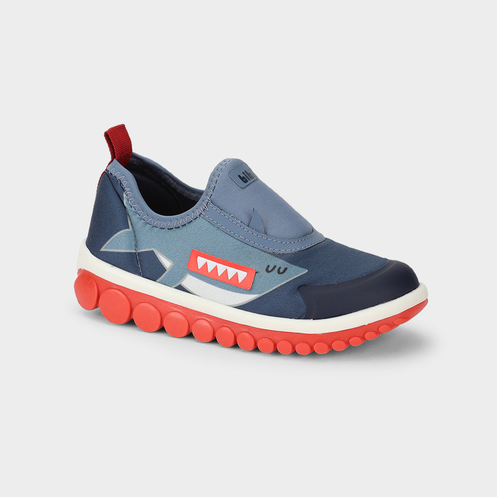 ROLLER 2.0 - Kid's slip on sneakers with shark motif