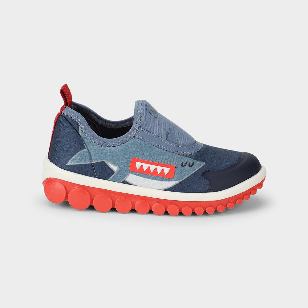 ROLLER 2.0 - Kid's slip on sneakers with shark motif