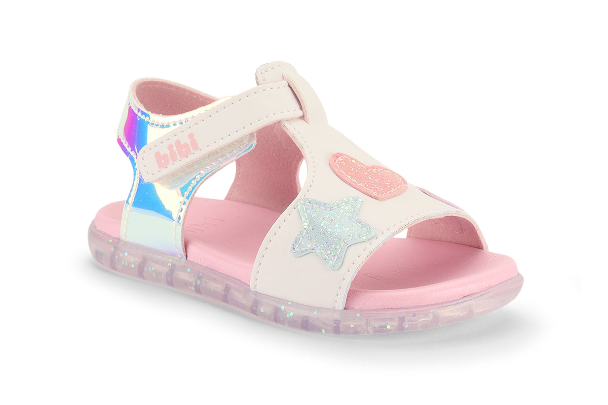 Baby Soft 2 Sandal - Holographic and White - Bibi Uk