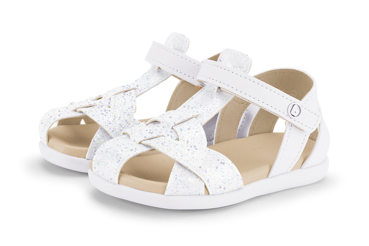 Baby Soft 2 Toddler Sandals in White — Velcro & Lightweight — Bibi UK