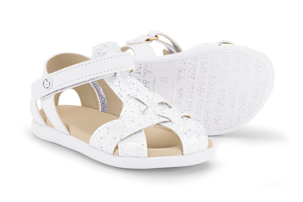 Baby Soft 2 Toddler Sandals in White — Velcro & Lightweight — Bibi UK