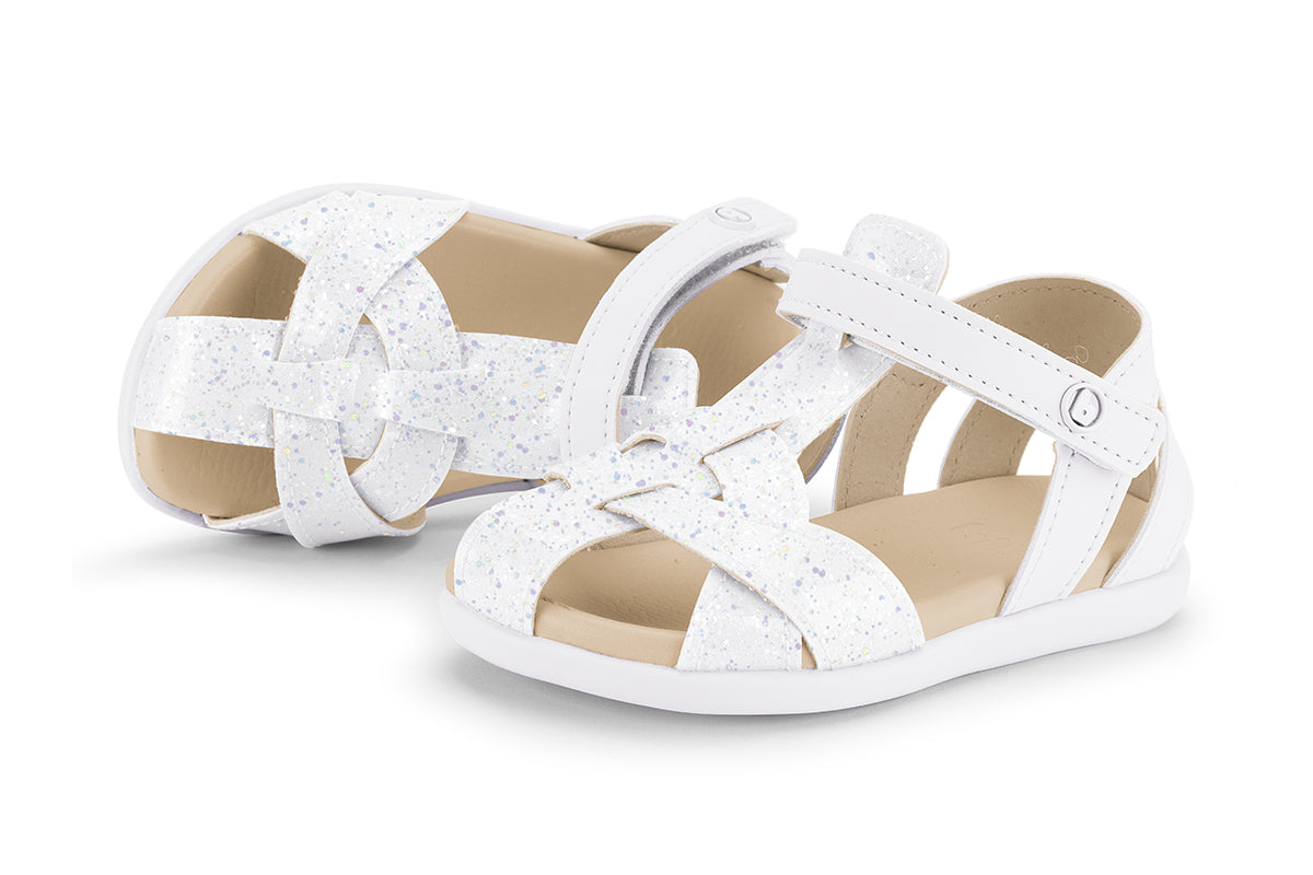 Baby Soft 2 Toddler Sandals in White — Velcro & Lightweight — Bibi UK