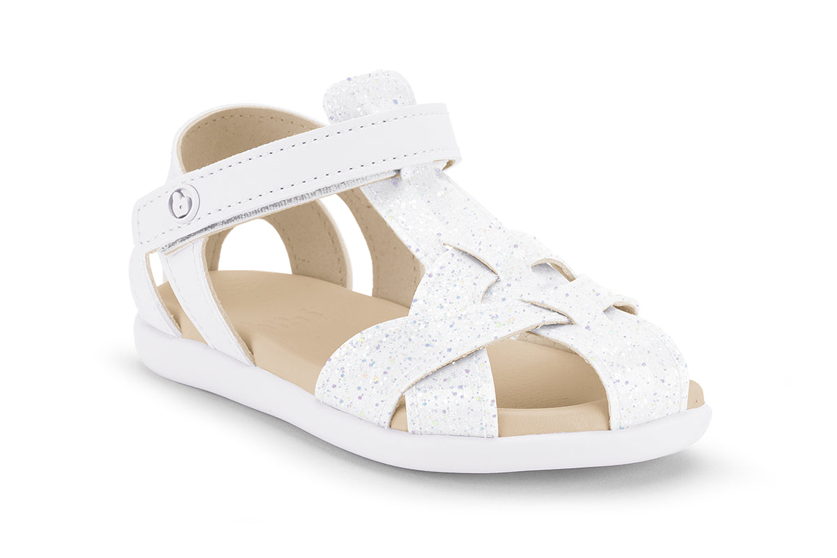 Baby Soft 2 Toddler Sandals in White — Velcro & Lightweight — Bibi UK