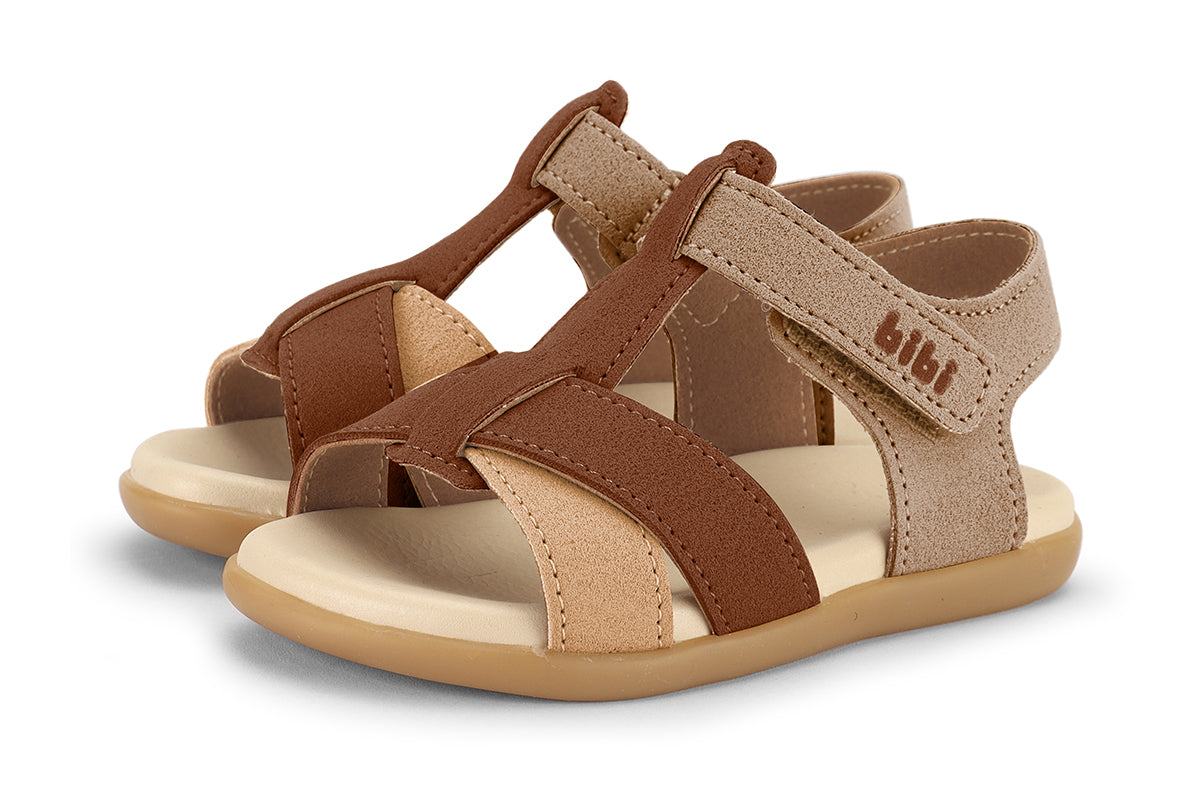 Baby Soft 2 Toddler Sandals in Caramel, Storm & Cinnamon — Bibi UK