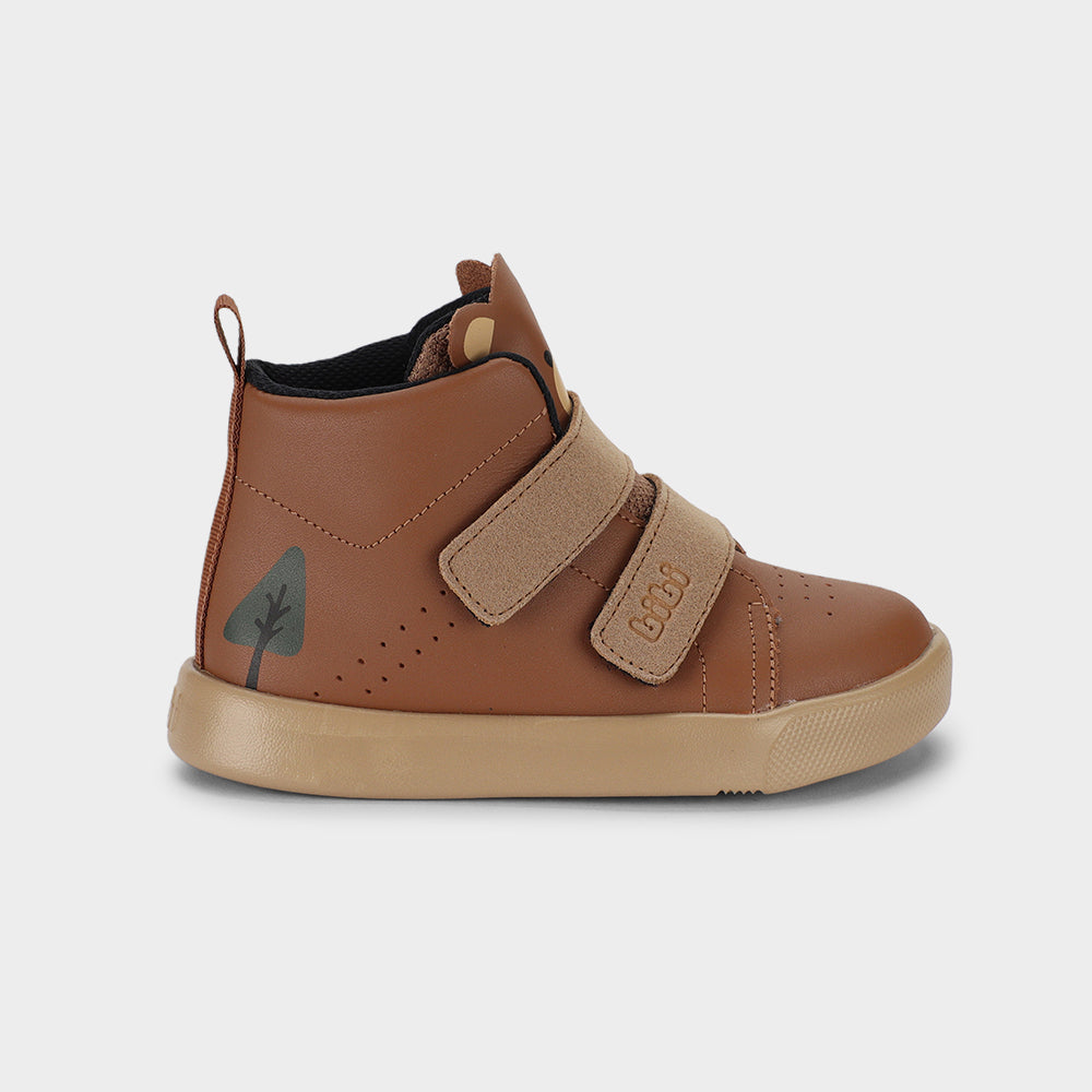 AGILITY MINI II - Kid's Boot-Style Shoes With Bear Motif in Brown