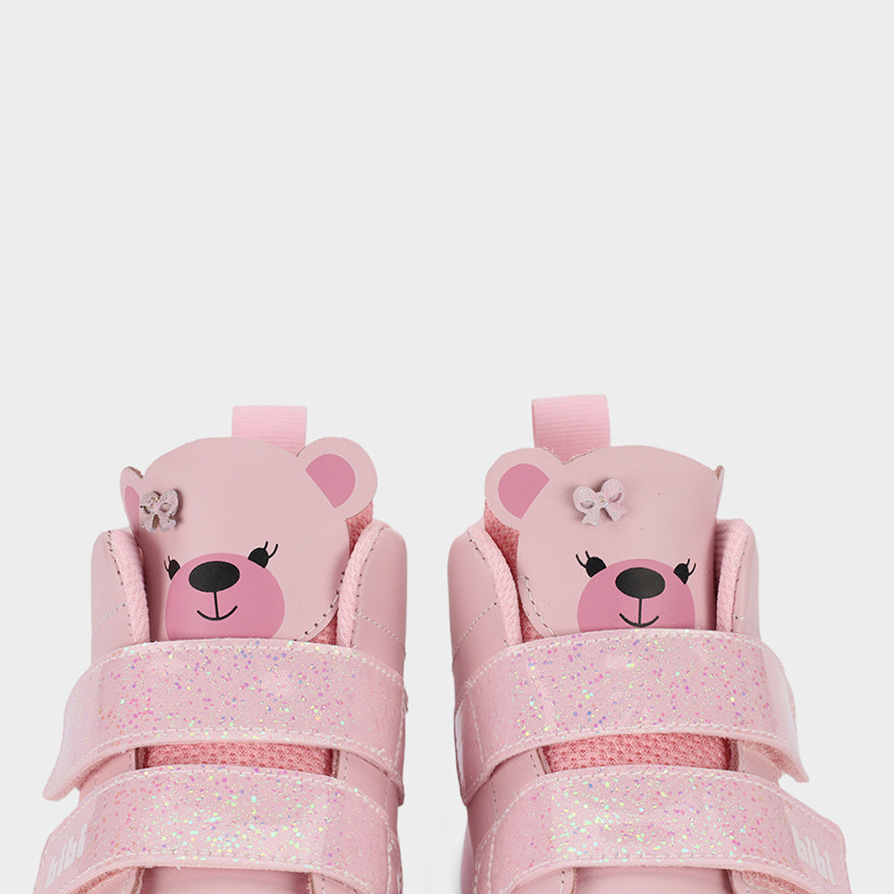 AGILITY MINI II - Kid's Boot-Style Shoes With Bear Motif in Pink
