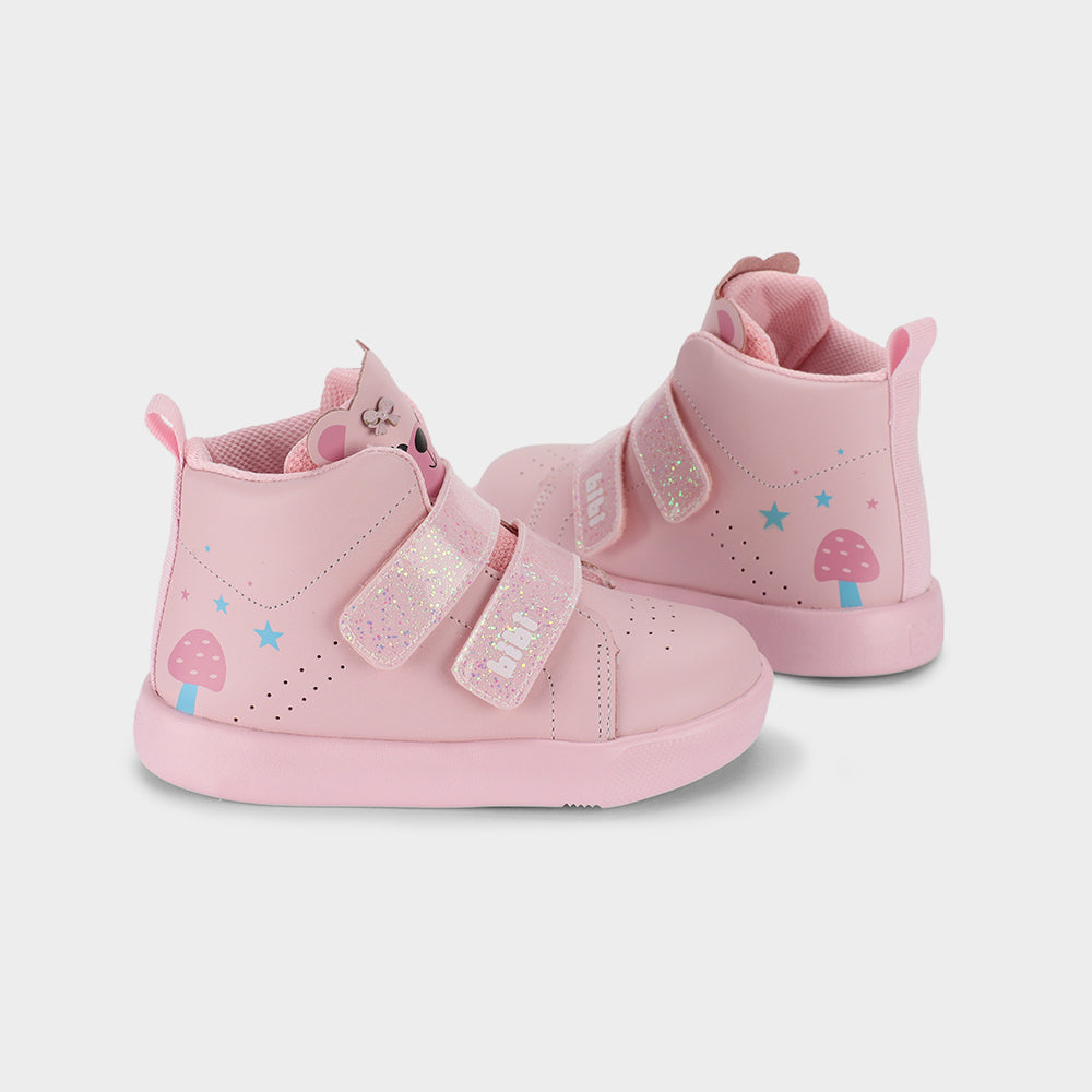 AGILITY MINI II - Kid's Boot-Style Shoes With Bear Motif in Pink