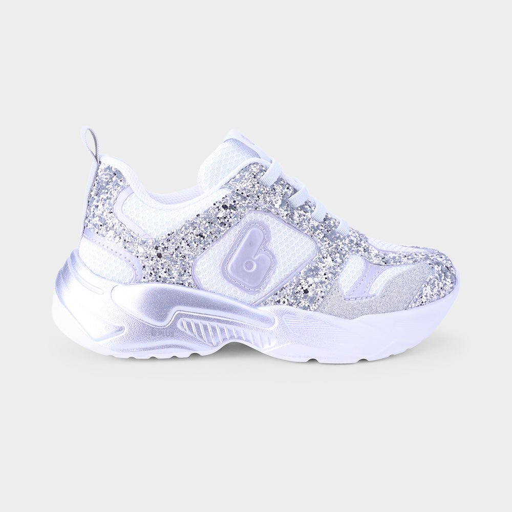 PEGASUS - Kids' sparkly sneakers in silver