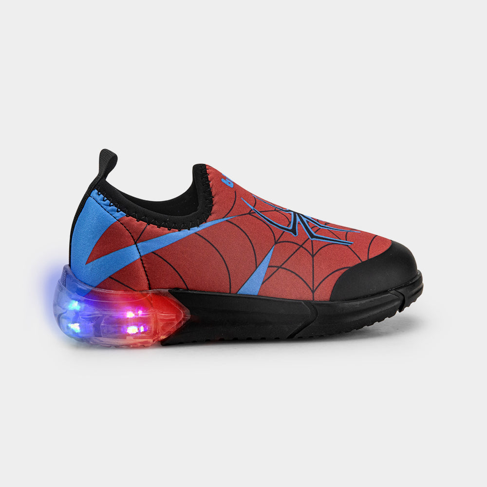 Space light up shoes in navy with spider web print