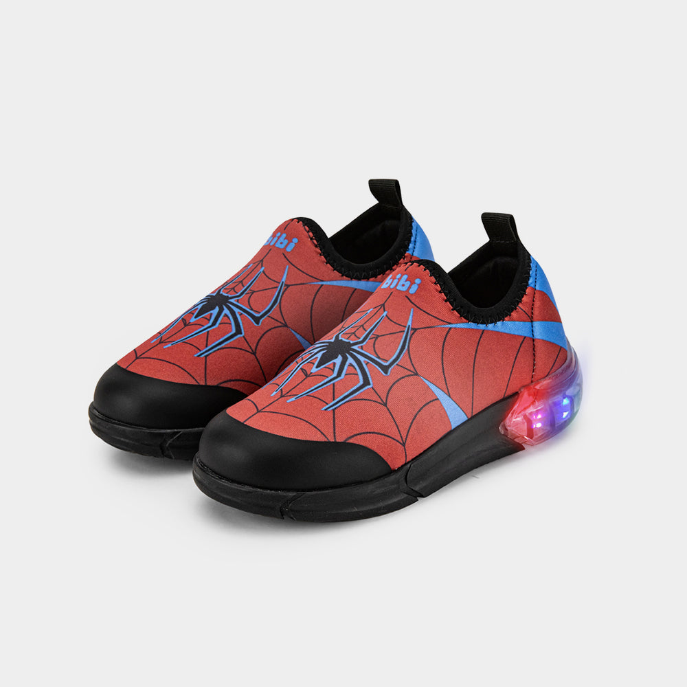 Space light up shoes in navy with spider web print