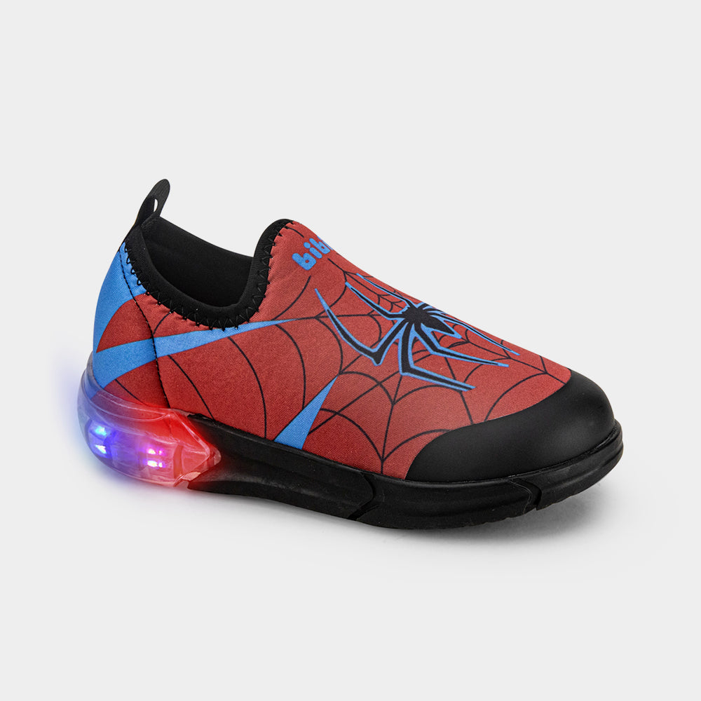 Space light up shoes in navy with spider web print