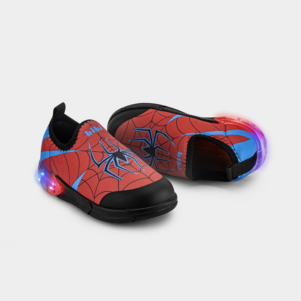 Space light up shoes in navy with spider web print