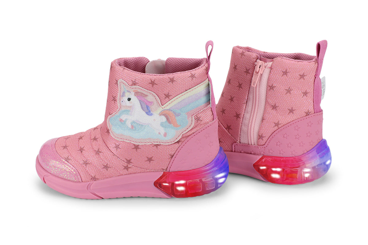 SPACE BOOT - Kid's light up boots in pink