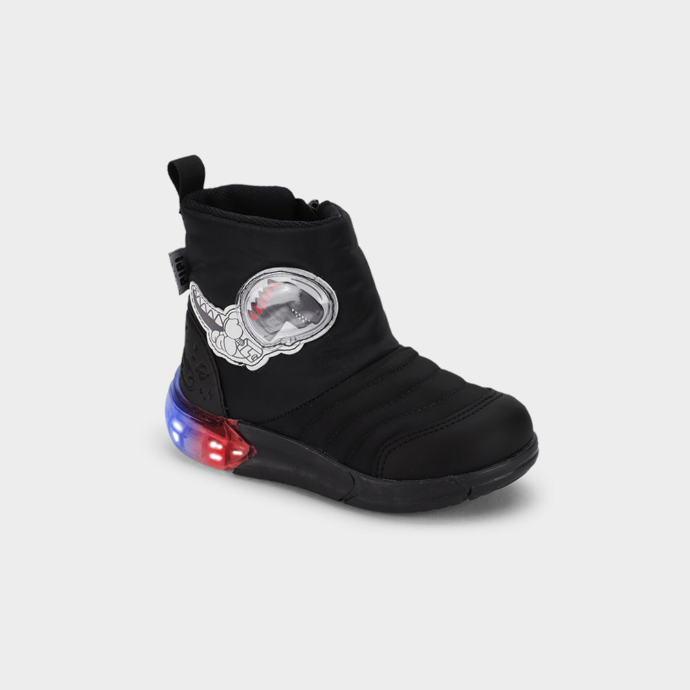 SPACE BOOT - Kid's light up boots in black