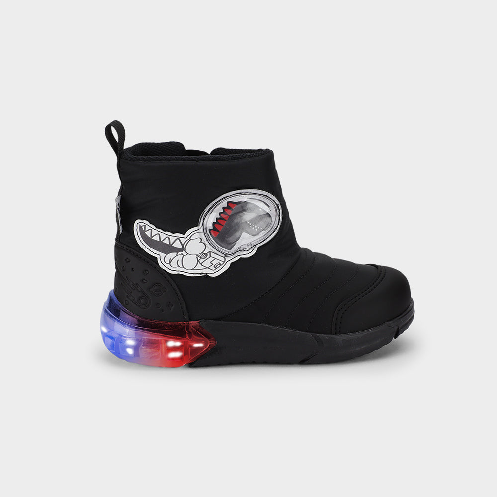 SPACE BOOT - Kid's light up boots in black
