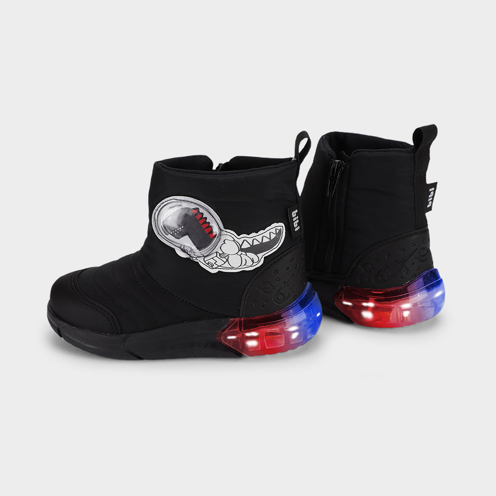 SPACE BOOT - Kid's light up boots in black
