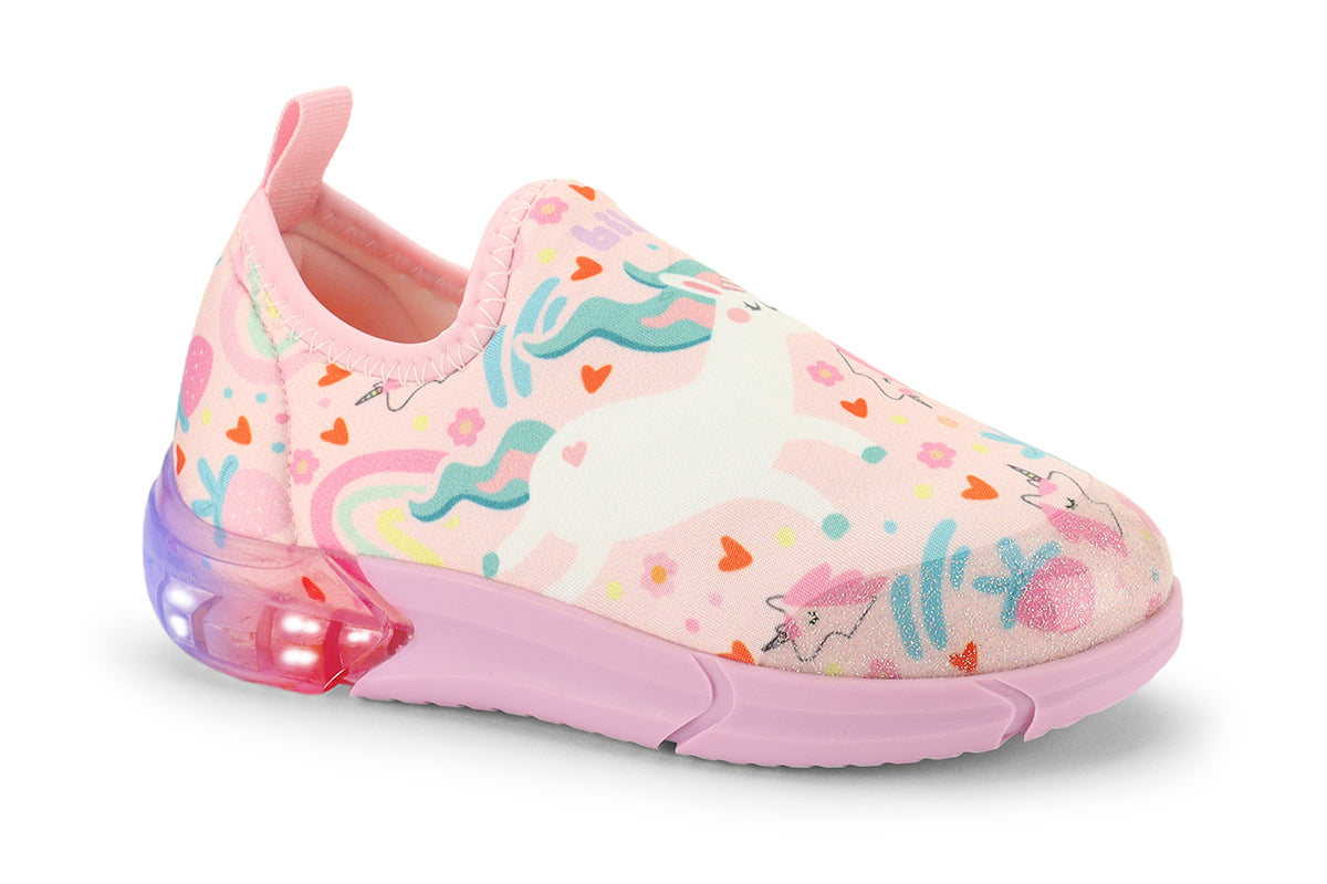 Space Unicorn Kids' Light-Up Trainers in Pink — Bibi UK