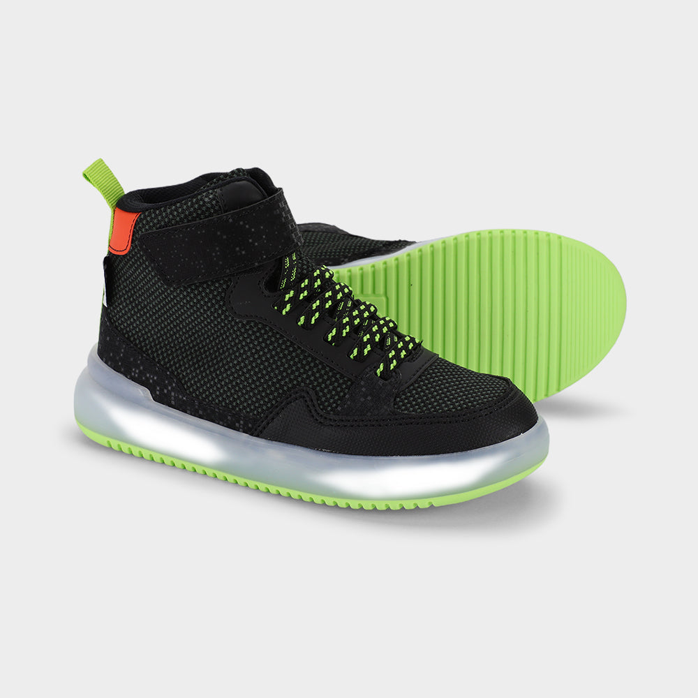 HIGH SNEAKERS - Kid's Sneakers in Navy and Green