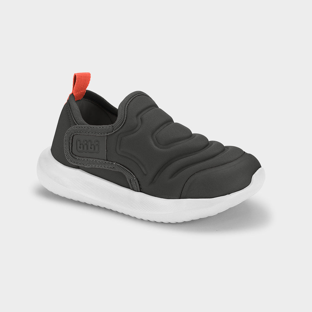Flash sneaker in graphite and orange