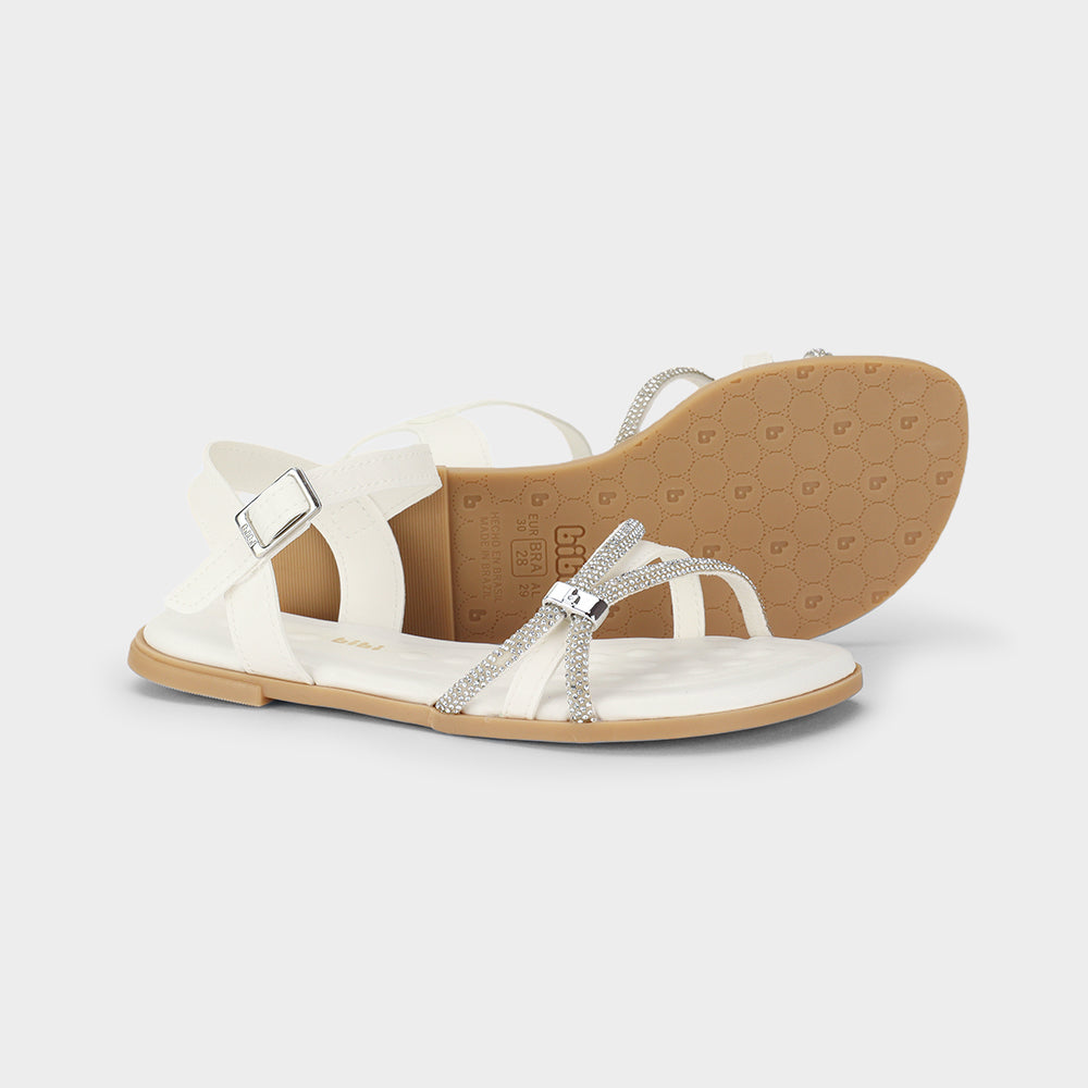 Shine Kids' Party Sandals in White with Rhinestones — Bibi UK