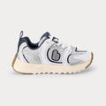 Jogging Kids' Trainers in White, Navy & Silver — Bibi UK