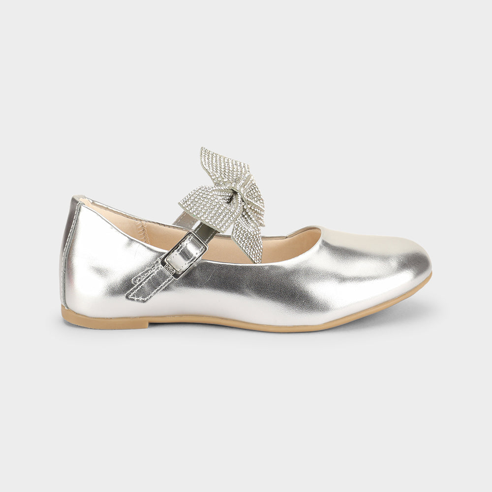 BALLERINA BASIC - Kid's flat shoes in silver