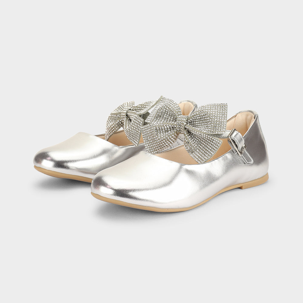 BALLERINA BASIC - Kid's flat shoes in silver