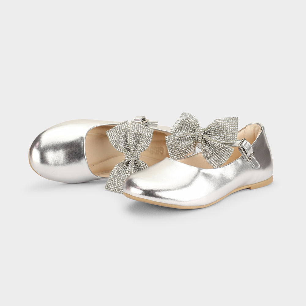 BALLERINA BASIC - Kid's flat shoes in silver