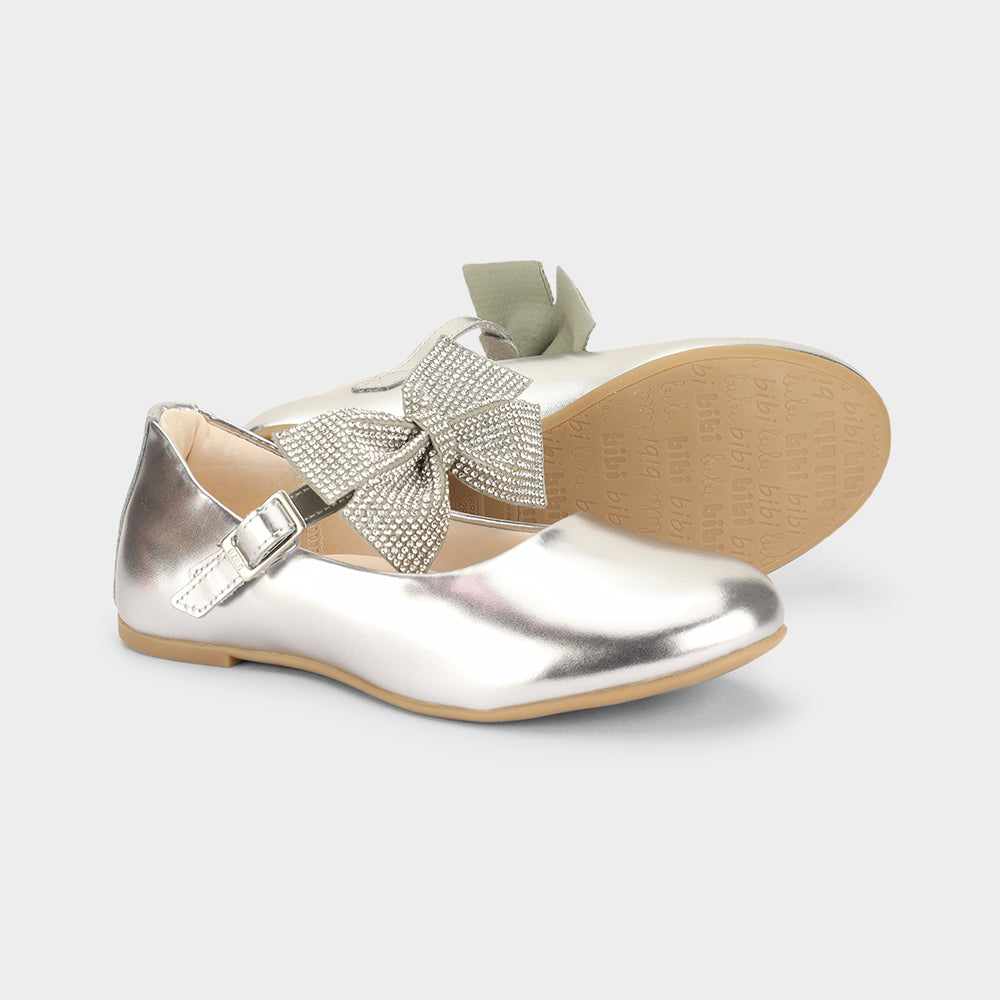BALLERINA BASIC - Kid's flat shoes in silver