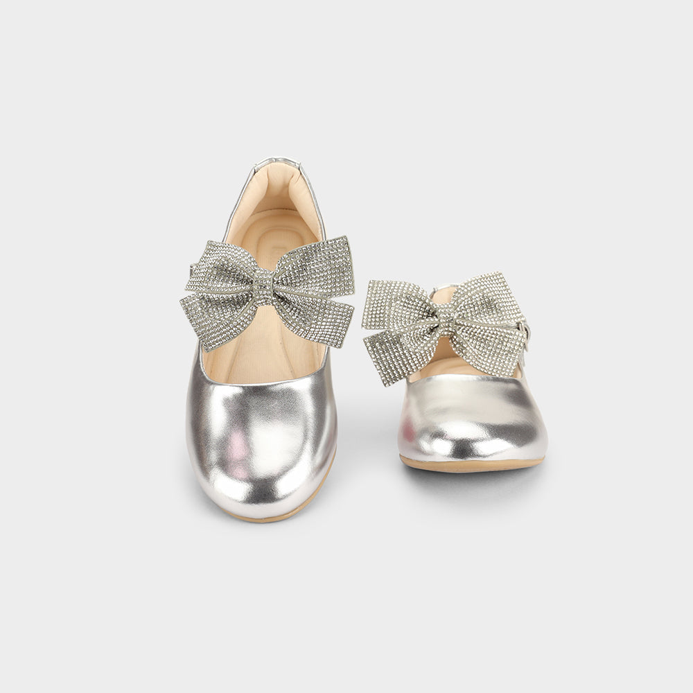 BALLERINA BASIC - Kid's flat shoes in silver