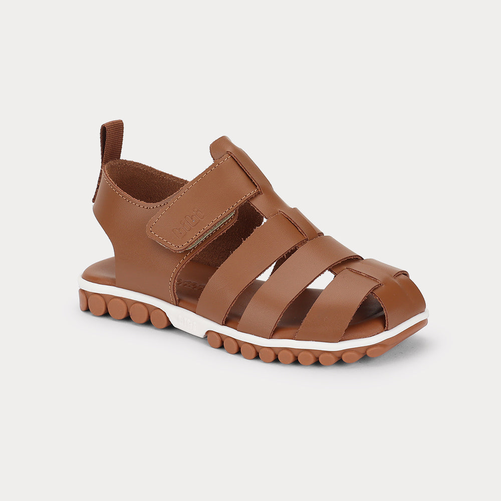 Summer 2.0 Roller Kids' Sandals in Caramel Leather — Bibi UK