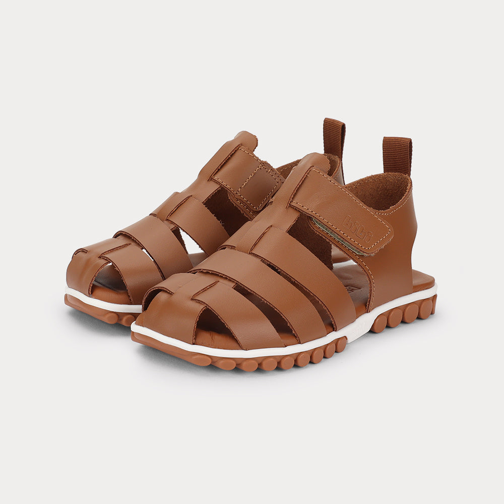 Summer 2.0 Roller Kids' Sandals in Caramel Leather — Bibi UK