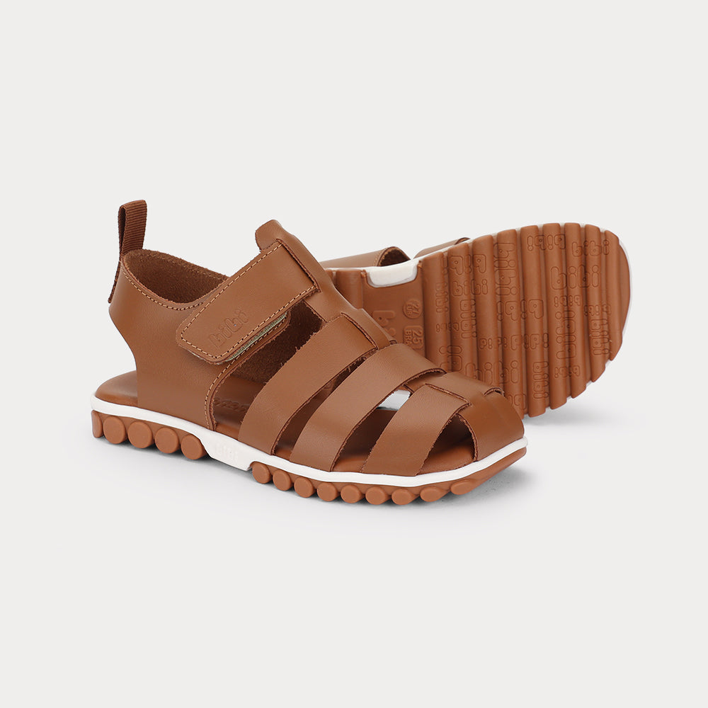 Summer 2.0 Roller Kids' Sandals in Caramel Leather — Bibi UK