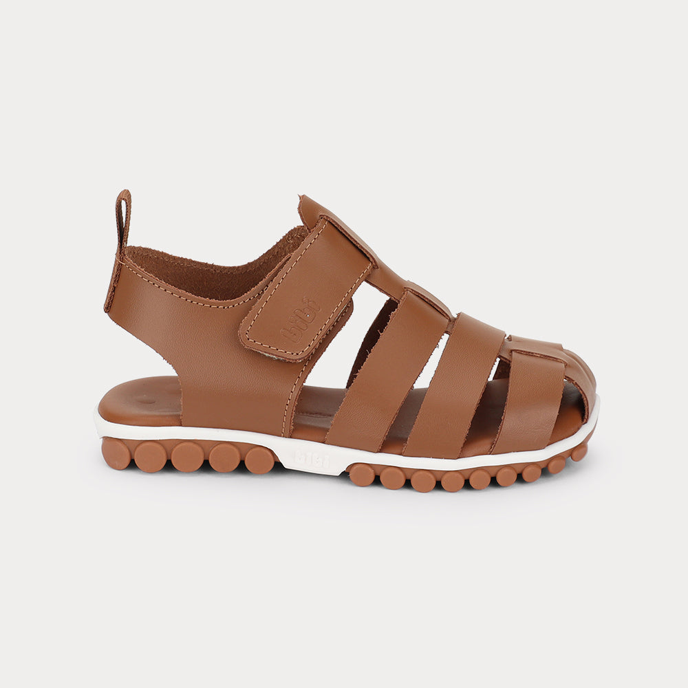 Summer 2.0 Roller Kids' Sandals in Caramel Leather — Bibi UK