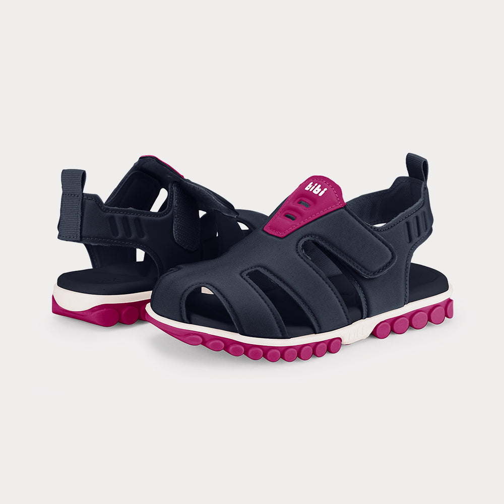 Summer Roller Sport 2.0 Kids' Sandals in Navy & Orchid — Bibi UK