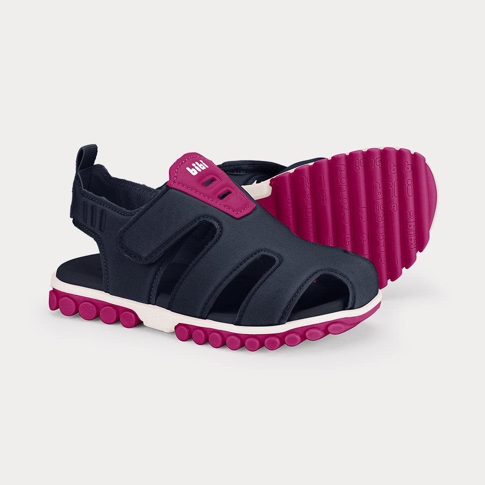 Summer Roller Sport 2.0 Kids' Sandals in Navy & Orchid — Bibi UK