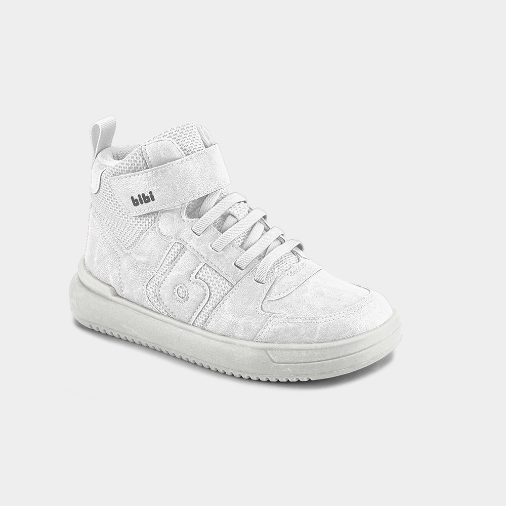 B-COLLEGE - Kid's High Top Sneakers in White