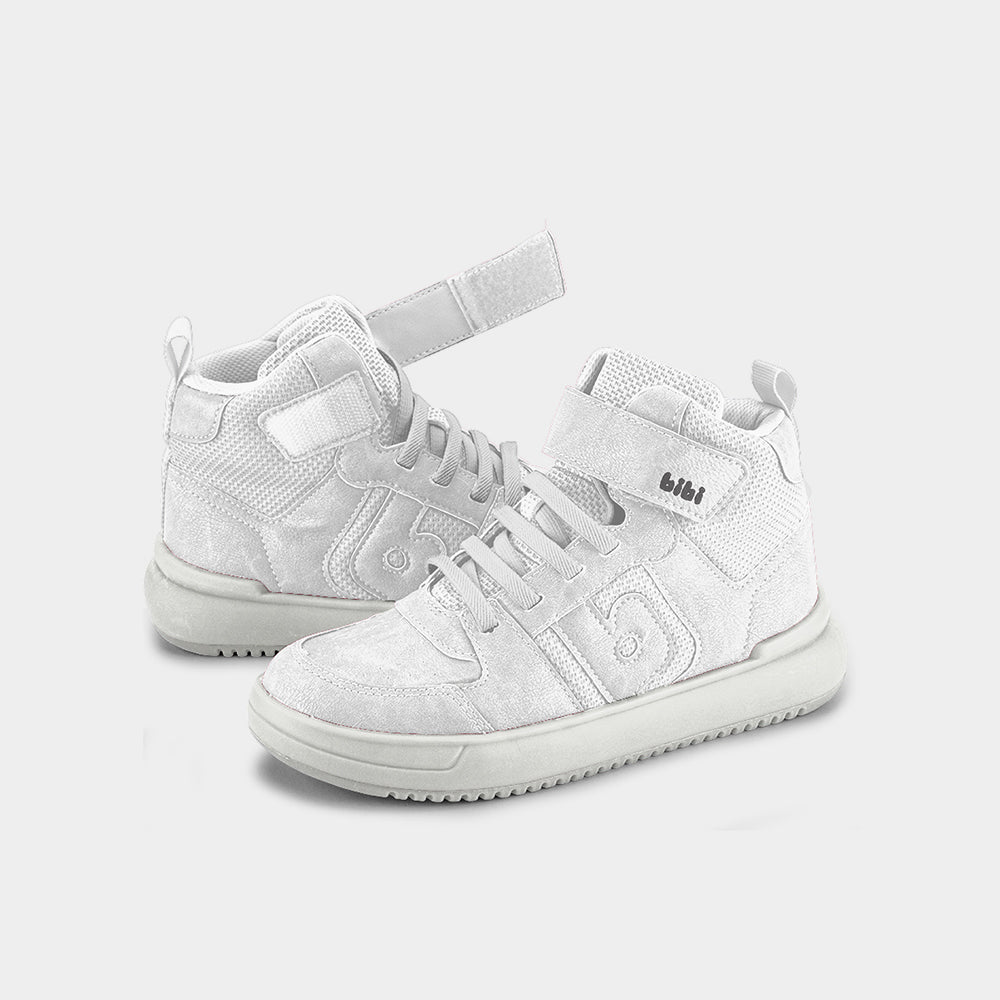 B-COLLEGE - Kid's High Top Sneakers in White