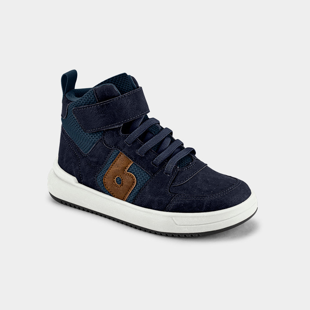 B-COLLEGE - Kid's High Top Sneakers in Navy
