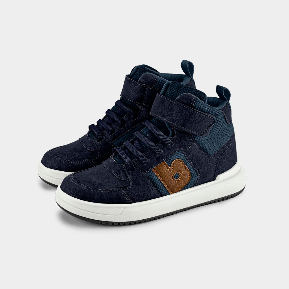 B-COLLEGE - Kid's High Top Sneakers in Navy