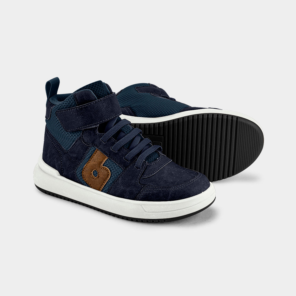 B-COLLEGE - Kid's High Top Sneakers in Navy