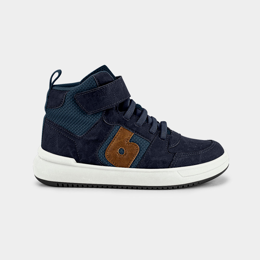B-COLLEGE - Kid's High Top Sneakers in Navy
