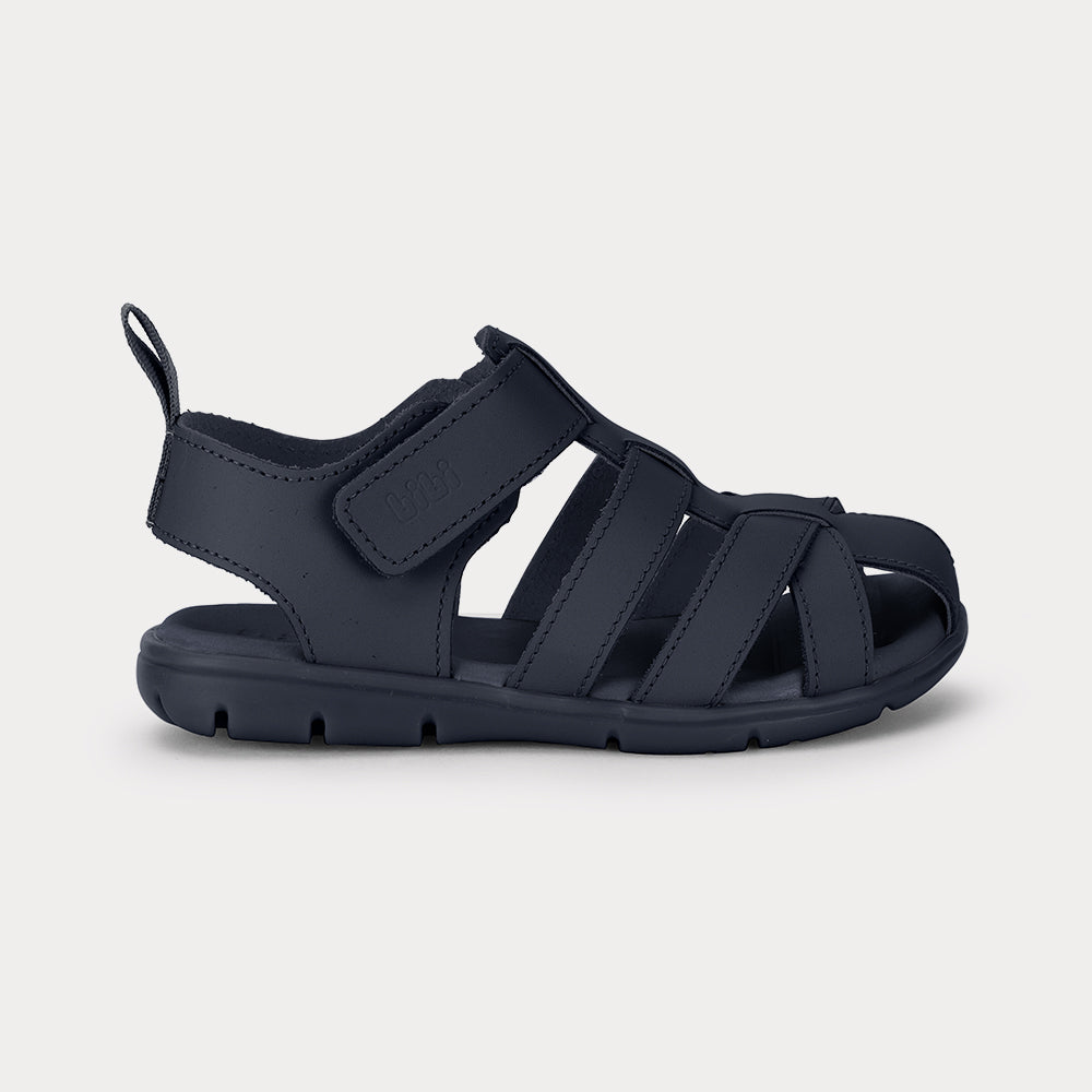 Basic Sandal 2.0 in Navy Leather