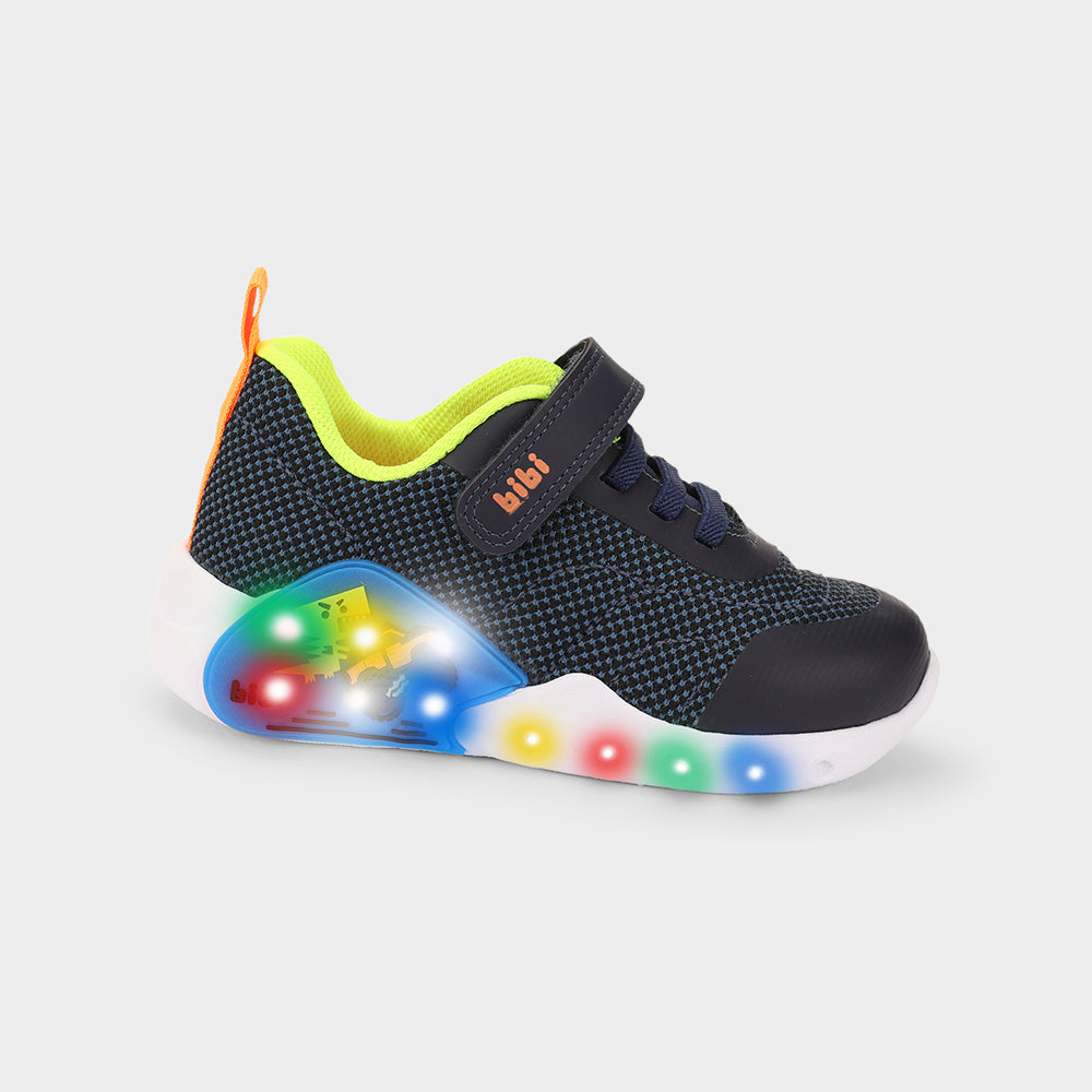 FUN LIGHT - Kid's Light Up Sneakers in Navy and Green