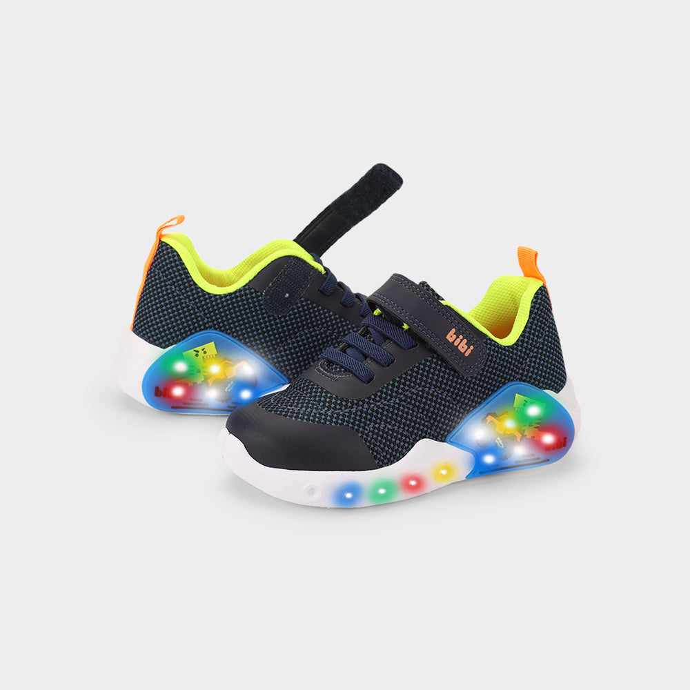 FUN LIGHT - Kid's Light Up Sneakers in Navy and Green
