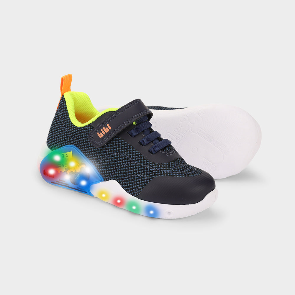 FUN LIGHT - Kid's Light Up Sneakers in Navy and Green