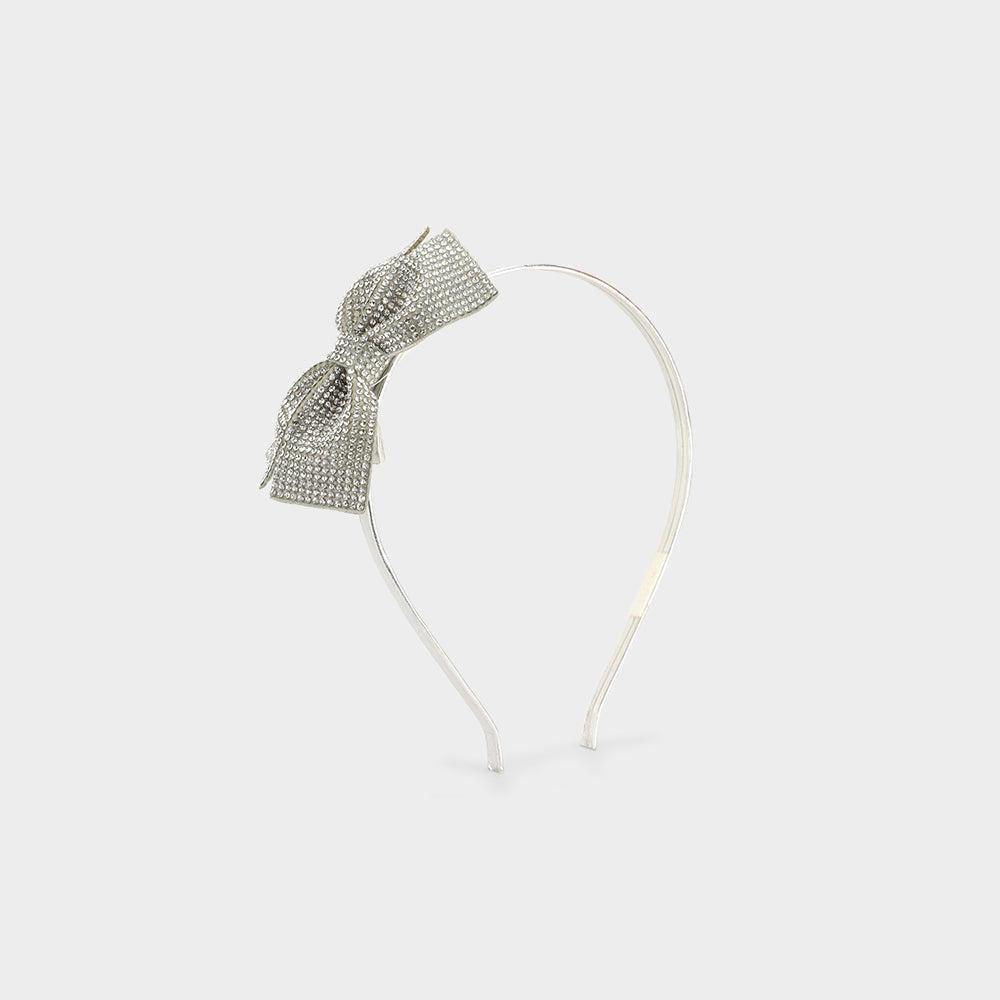 TIARA - Kids' headband with bow detail in silver